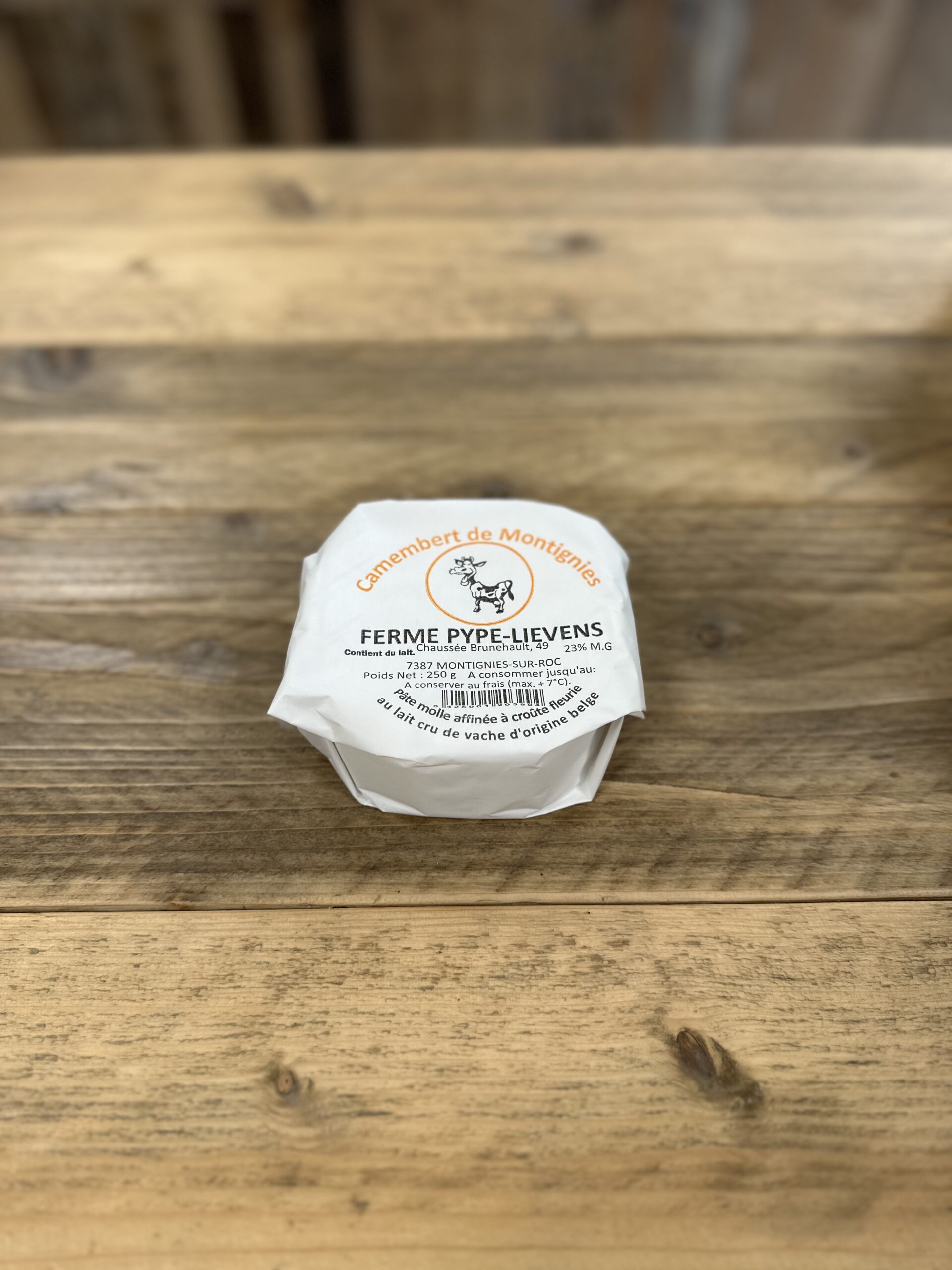 Camembert de Montignies, artisanal, de la Ferme Pype à Montignies-sur-roc, Honnelles